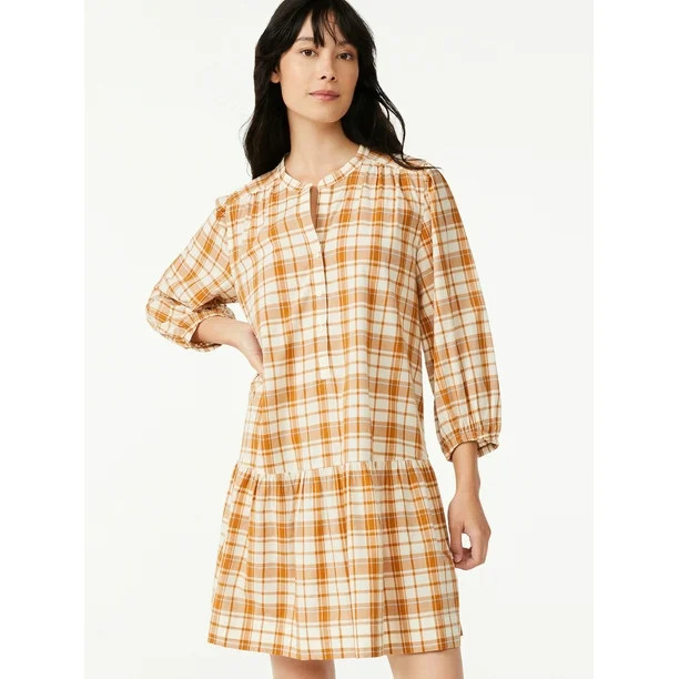 Free Assembly Women's Tiered Swing Dress - Walmart.com | Walmart (US)