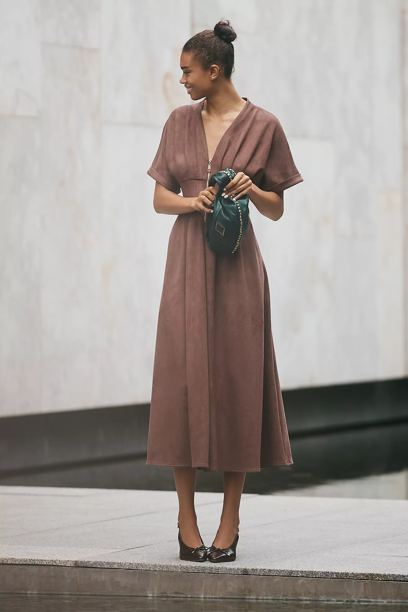 The Tobie Suede Shirt Dress by Exquise | Anthropologie (US)