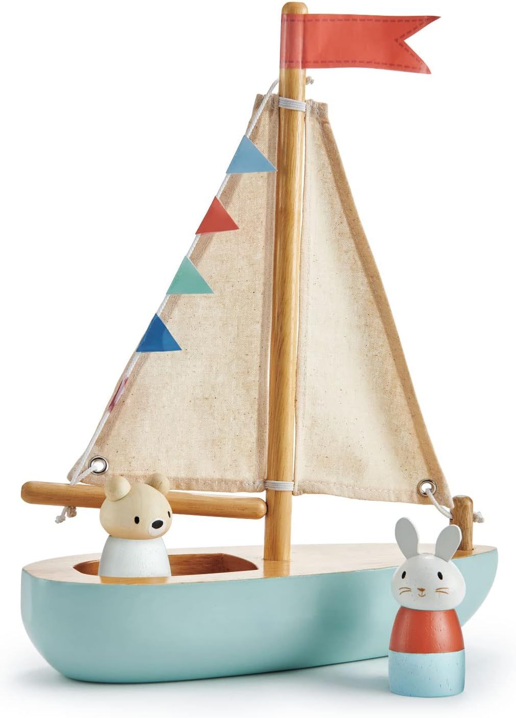 Tender Leaf Toys - Sailaway Boat - Educational Wooden Sailing Boat Play Set with 2 Animal Figures... | Amazon (US)