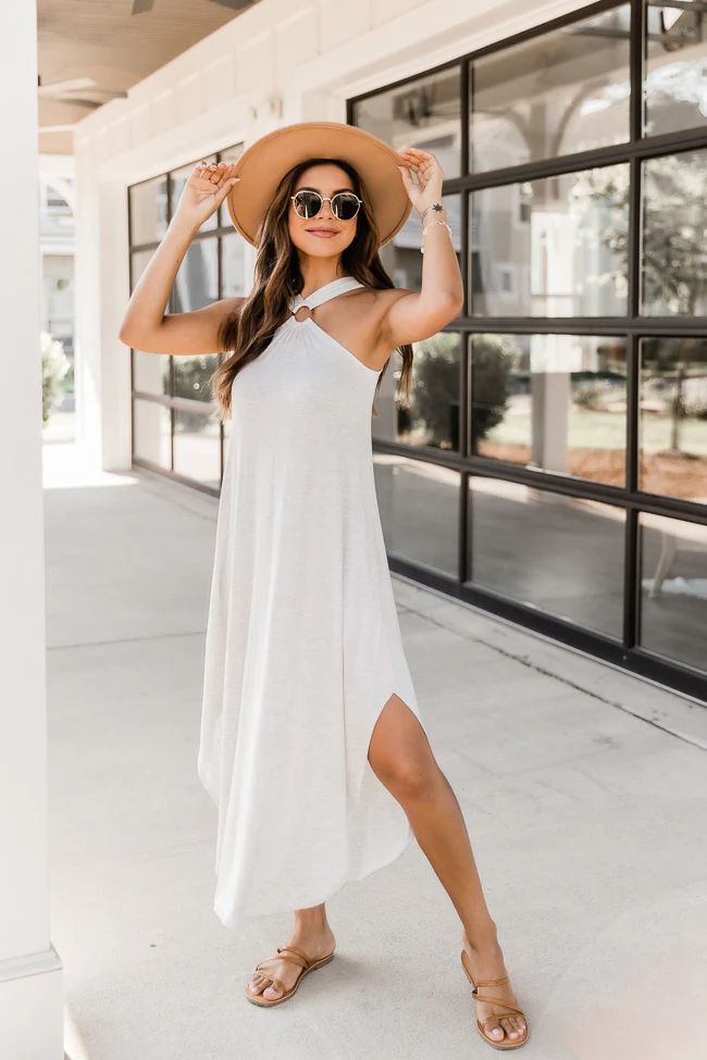 Feel That Sunshine Maxi Dress Grey | The Pink Lily Boutique