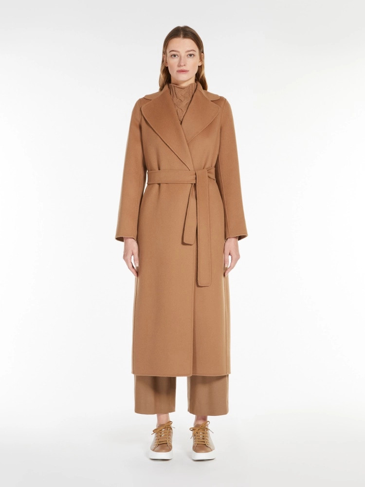 Wool broadcloth robe coat, camel | Max Mara | MaxMara