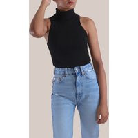 Black Sleeveless Turtle Neck T-Shirt Women's Uk - 100% Organic Cotton | Etsy (US)