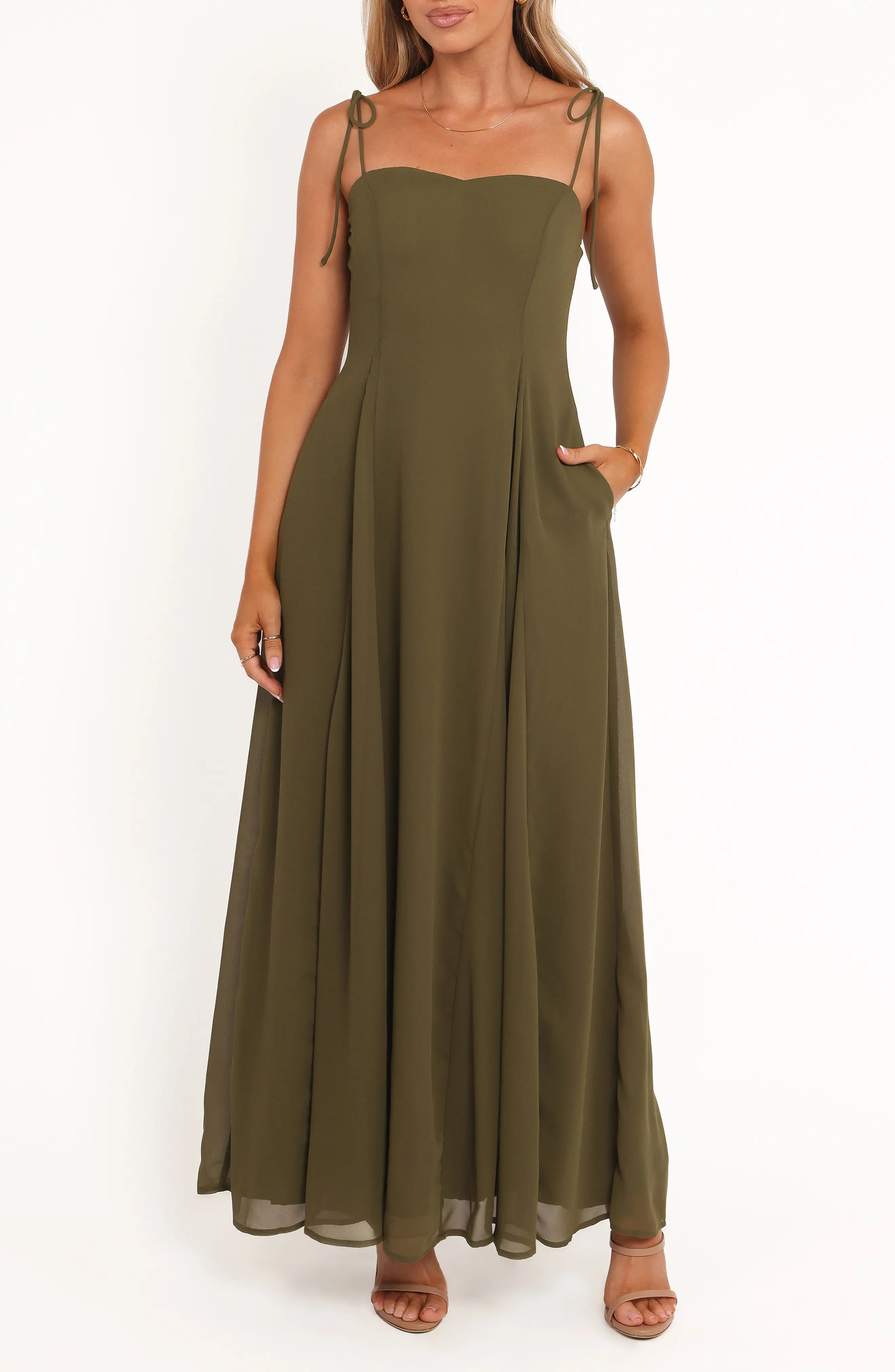 Petal & Pup Rayna Tie Strap Maxi Dress (Women) | Nordstrom | Nordstrom