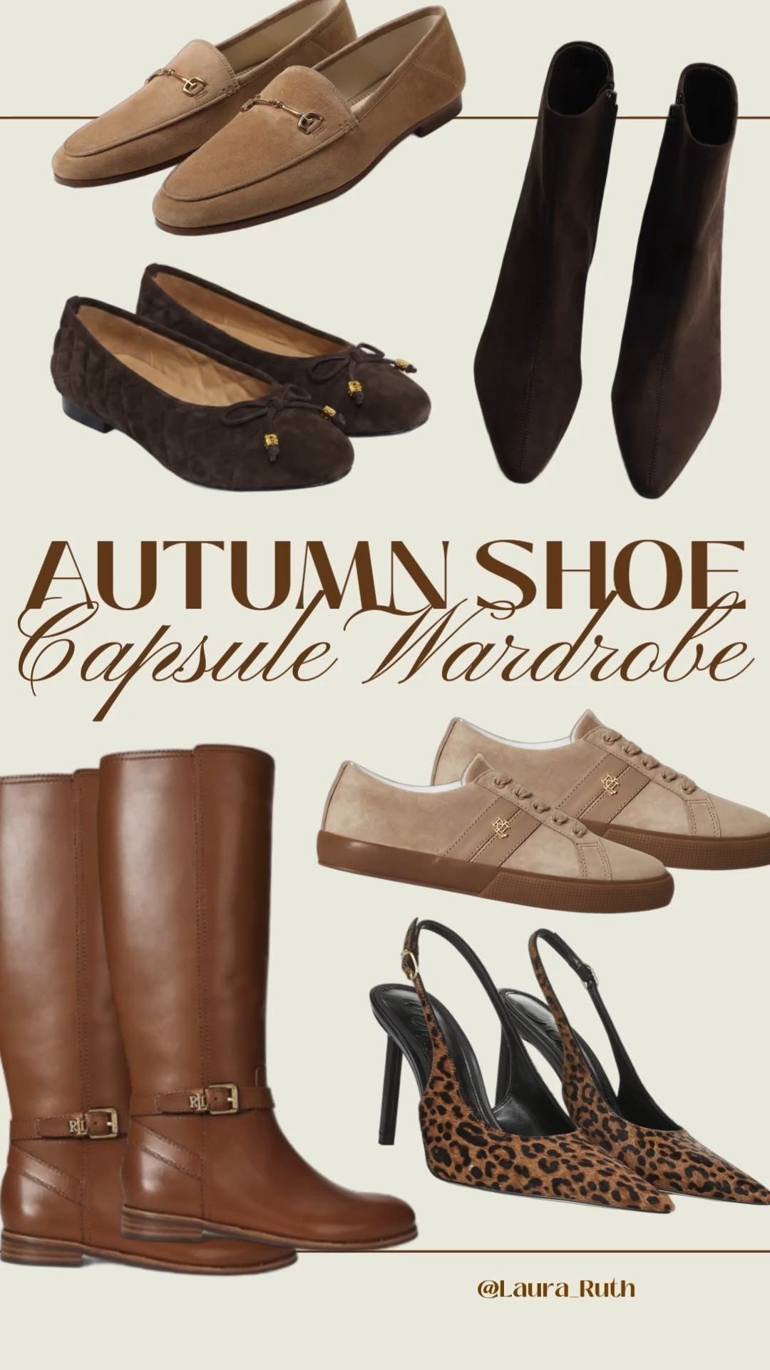 The Autumn Shoe Essentials 🤎 6 pieces. Endless outfits. Timeless style. Suede Loafers | Ankle Boots | Ballet Flats | Trainers | Riding Boots | Pointy Heeled Sling backs. 🍂🤎👢 autumn outfits, autumn shoes, loafers, autumn boots, suede boots, burgundy loafers, riding boots, fall outfits women, date night outfits, business casule workwear 

 #LTKuk #LTKautumn #LTKshoes