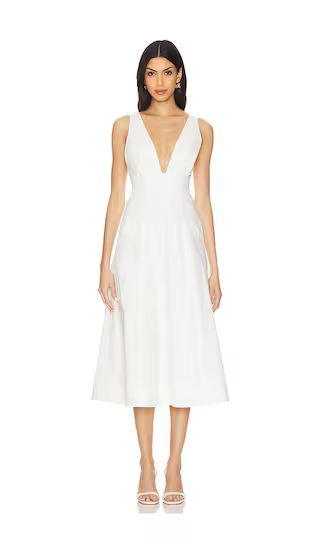 Brooke Midi Dress in Ivory | Revolve Clothing (Global)