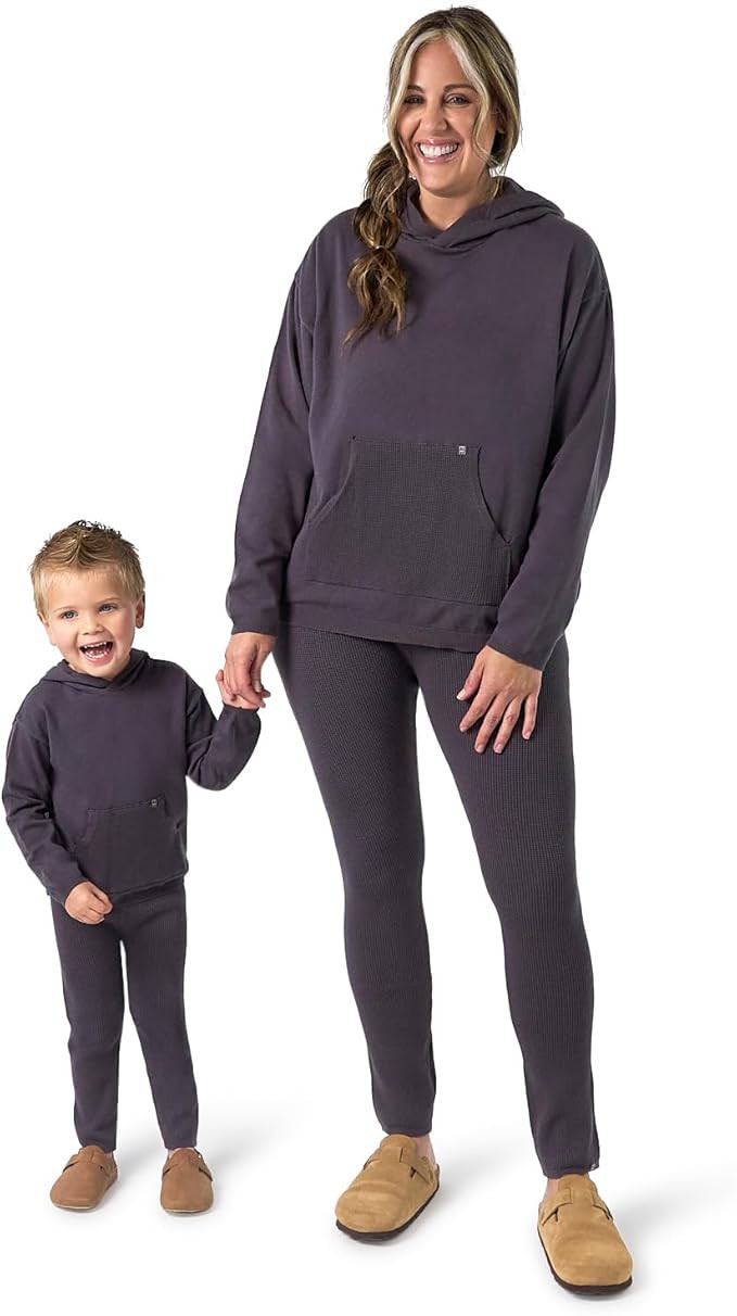 Modern Moments by Gerber Mommy and Me Hooded Waffle Sweater Knit Top and Legging Set | Amazon (US)