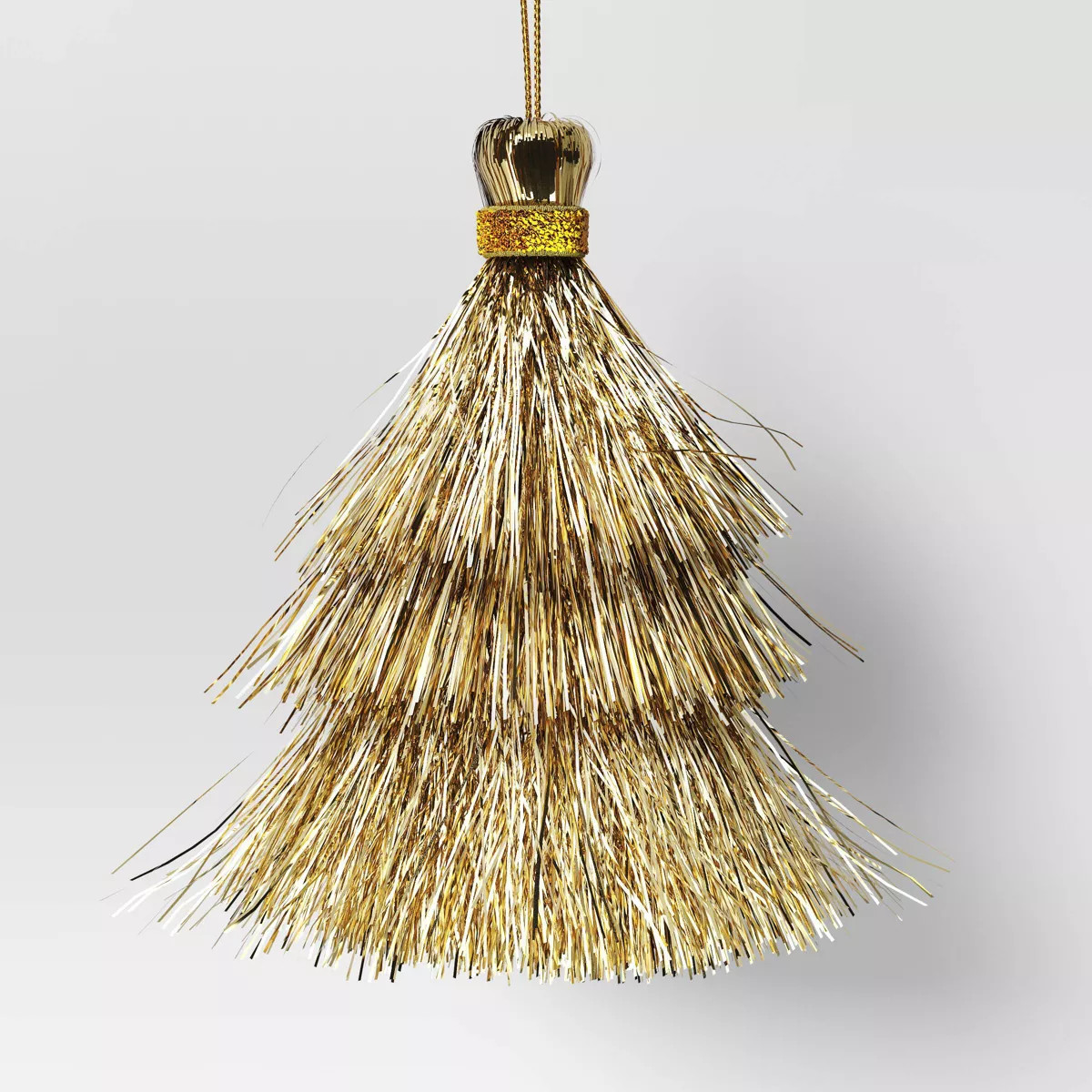 3' 5" Christmas Mini Tassel Ornament Set Champagne - Wondershop™ | Target