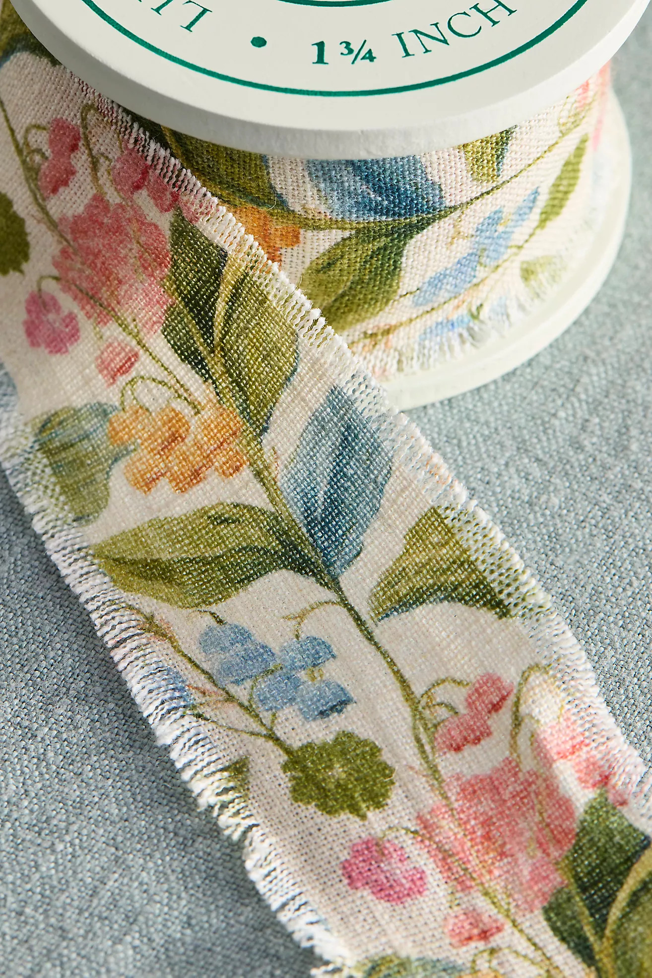 Floral Hand-Dyed Linen Ribbon | Anthropologie (US)