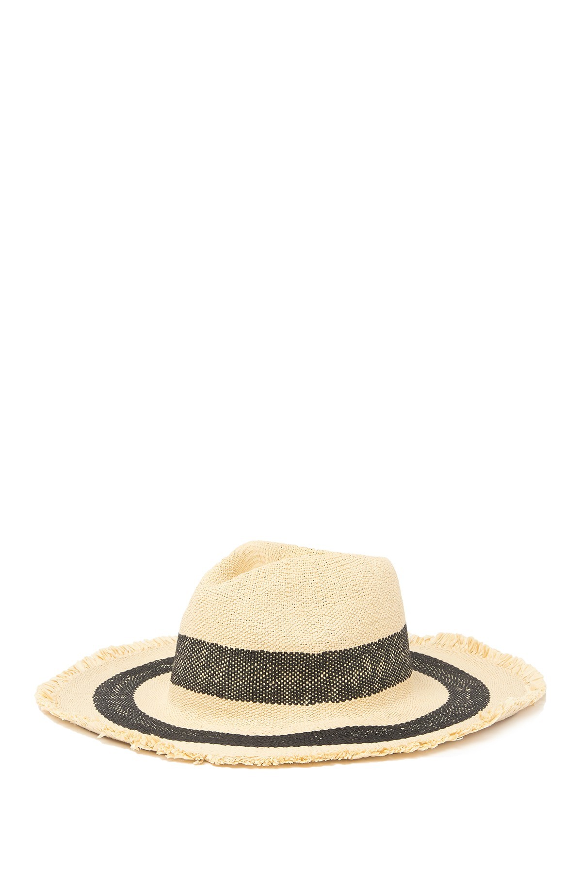 Frayed Colorblock Panama Hat | Nordstrom Rack