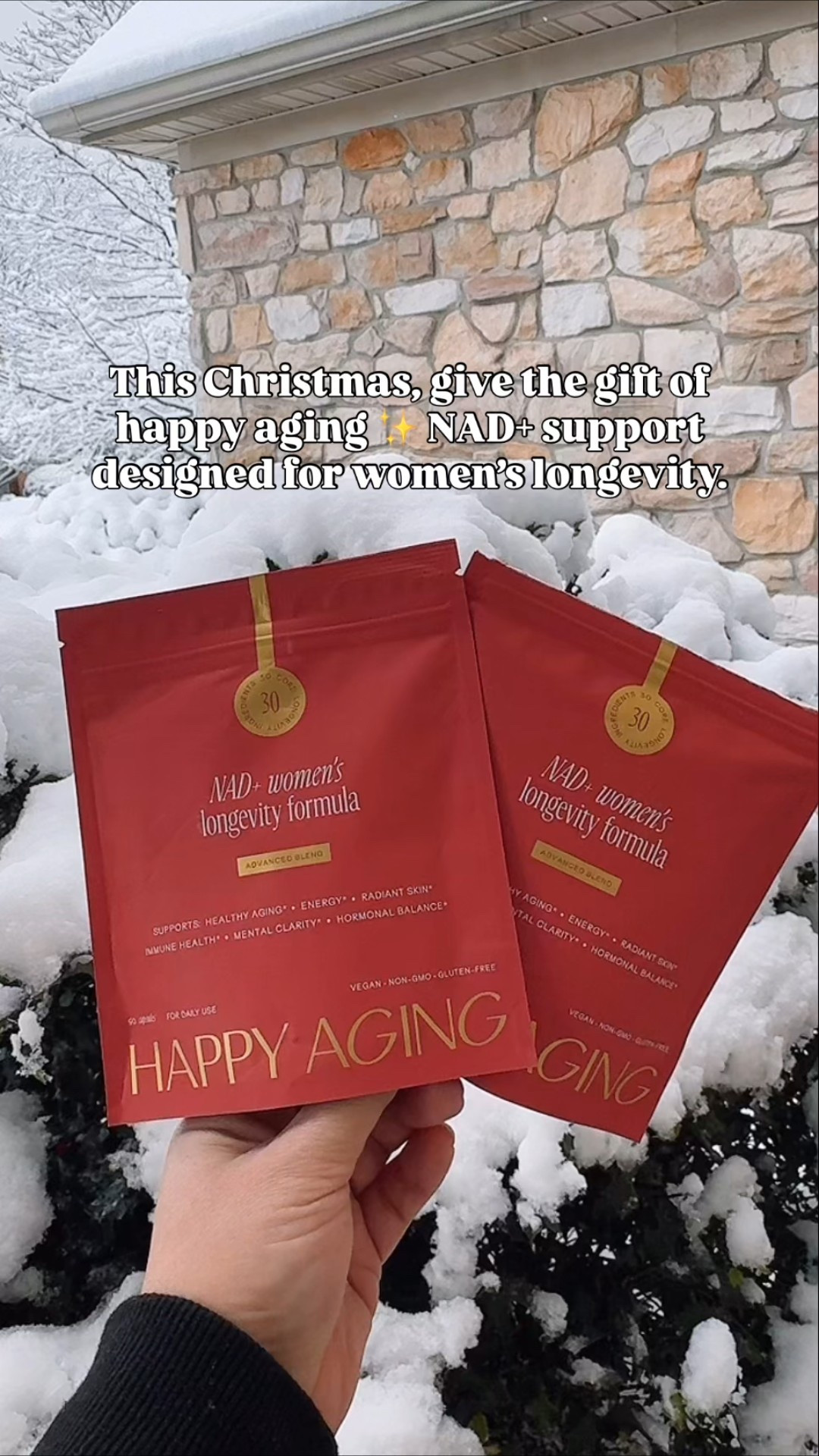 This Christmas, give the gift of happy aging ✨ NAD+ support designed for women’s longevity. @happyaging

WHAT TO EXPECT over time :

WEEK 1- Better sleep and mental clarity

WEEK 2-3  Radiant skin, improved mood, stable energy

WEEK 4-6  Enhanced focus, reduced inflammation, deeper vitality

WEEK 8+ Complete rejuvenation: feeling vibrant, strong, and ageless

Details linked in my LTK app so you can go shop directly from there. 

#happyaging #timelessyou #skincare #giftideasforher #christmas #christmasgifts




#LTKGiftGuide #LTKOver40 #LTKBeauty