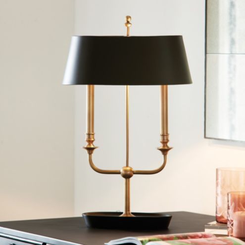 Rosedale Double Arm Candelabra Brass Lamp | Ballard Designs, Inc.