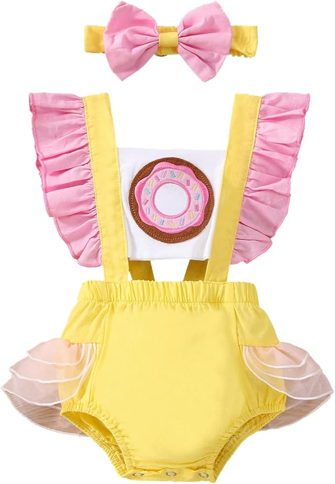 IDOPIP Baby Girls 1st Birthday Outfit Boho Floral Lace Romper Tutu Dress Headband Princess Cake S... | Amazon (US)