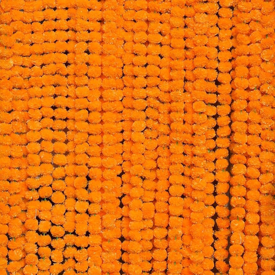 Decorative Marigold Garland, 6PCS 5 feet Long Artificial Marigold Flowers, Indian Style for Ritua... | Amazon (US)