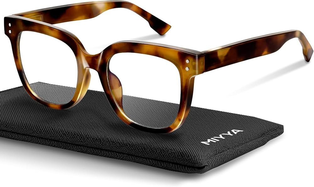 miyya Blue Light Glasses for Women & Men – Oversized UV & Blue Light Blocker Chunky Frames, Sty... | Amazon (US)