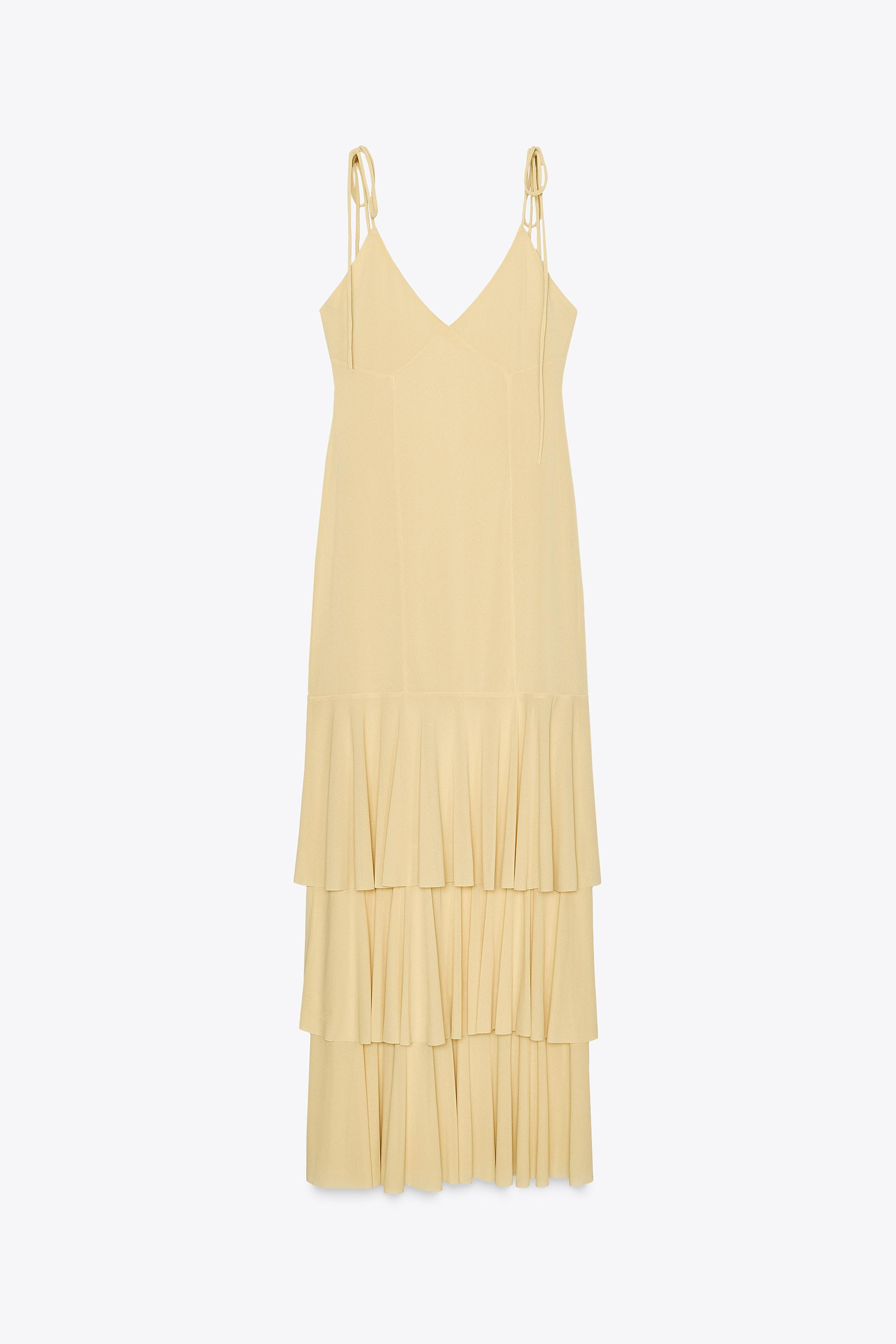 MIDI RUFFLE DRESS | Zara UK