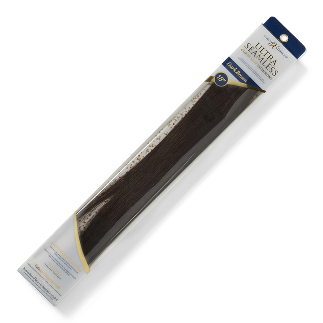 18" Ultra-Seamless Clip-in Hair Extensions Dark Brown | Sally Beauty