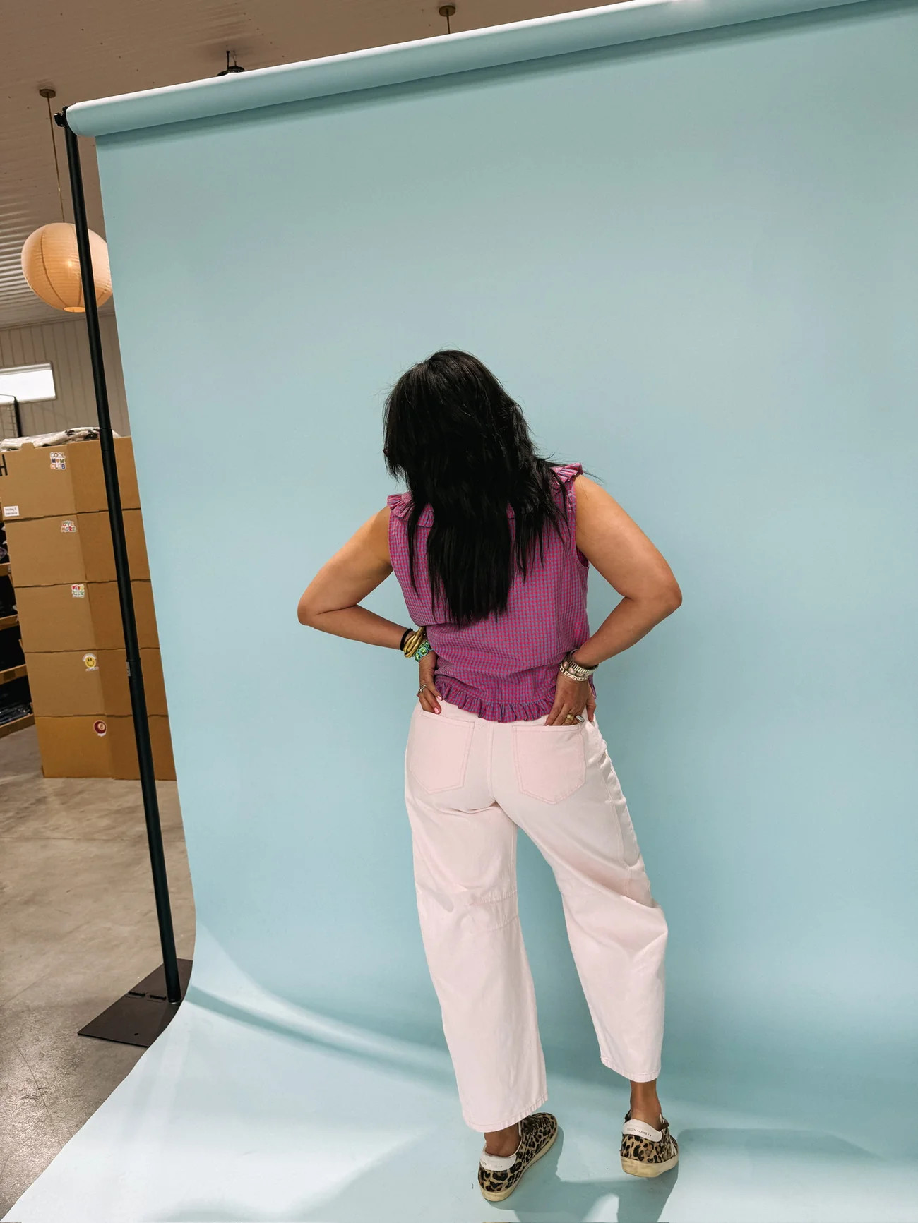 ridin round ruffle collar top | Etta+East