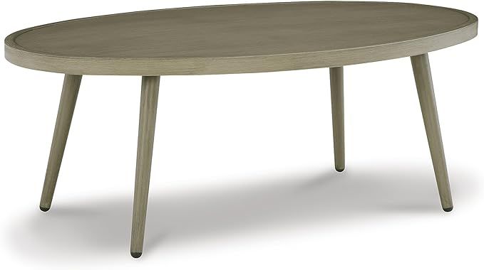 Signature Design by Ashley Swiss Valley Casual Outdoor Cocktail Table, Light Brown | Amazon (US)