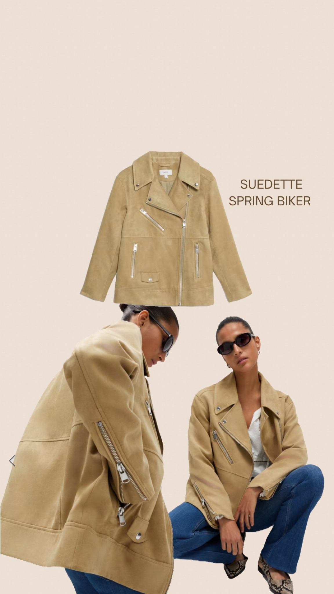 The suede trend isn’t going anywhere and an oversized biker is a practical piece to work into your spring wardrobe. This neutral suedette one is a great option for ticking off the look, for less. 

#LTKeurope #LTKspring #LTKuk