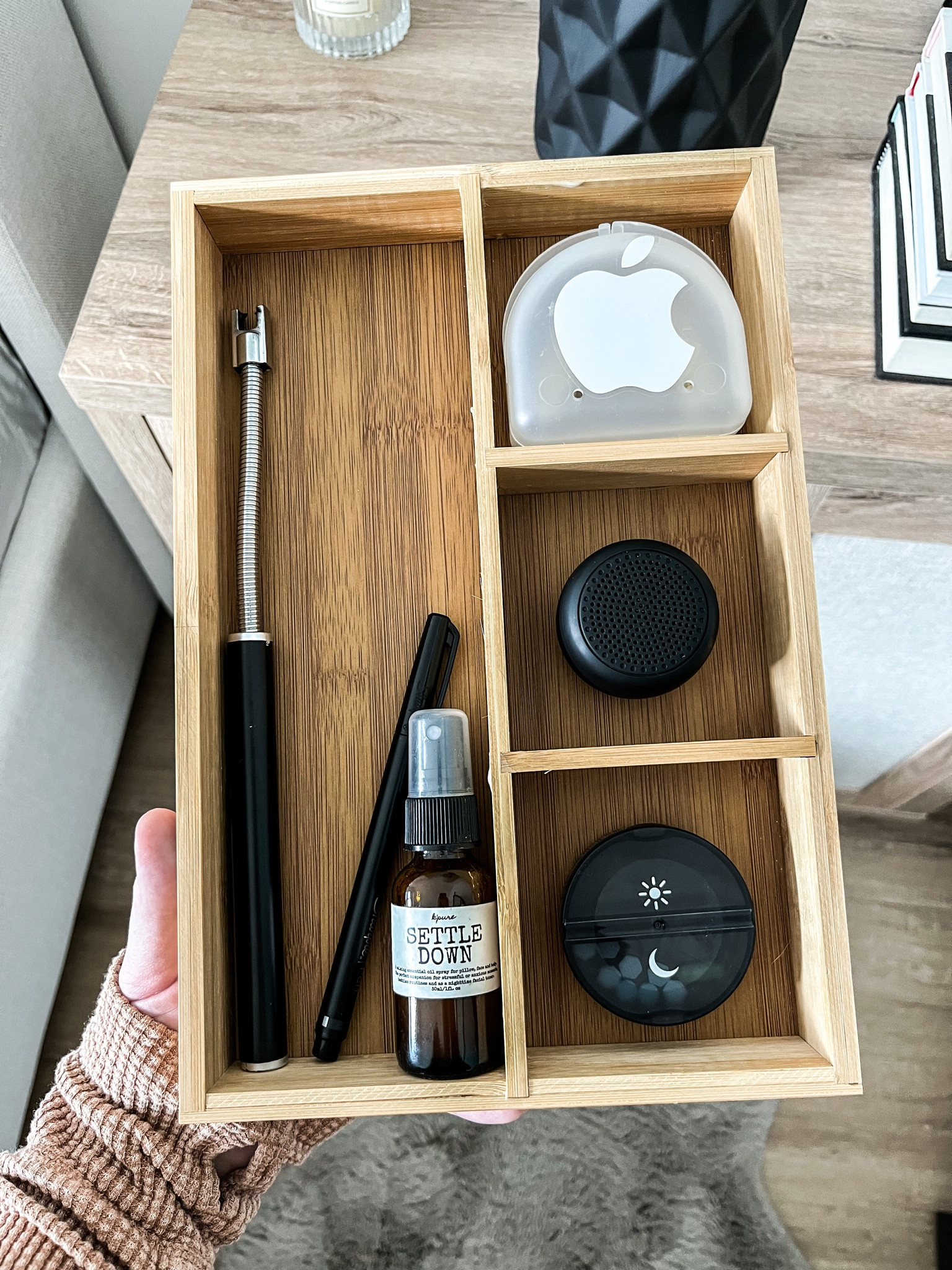 O R G / settle down night time sleep routine tray

organized | amazon canada | night stands | bedroom | candle lighter | white noise machine | pill organizer | gratitude journal 

#LTKhome #LTKstyletip