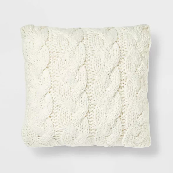 Chunky Cable Knit Throw Pillow - Threshold™ | Target