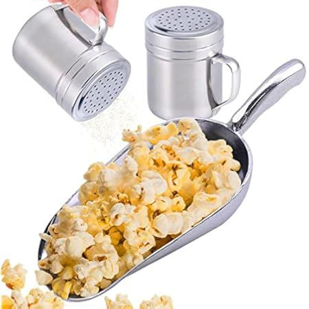 CUSINIUM 1-12oz Aluminium Popcorn Scoop For Small Popcorn Machine + Popcorn Salt Shaker Dredge | Amazon (US)