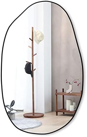 RACHMADES 33.5×20.5 inches Irregular Wall Mirror, Asymmetrical Mirror, Large Vanity Mirror for W... | Amazon (US)