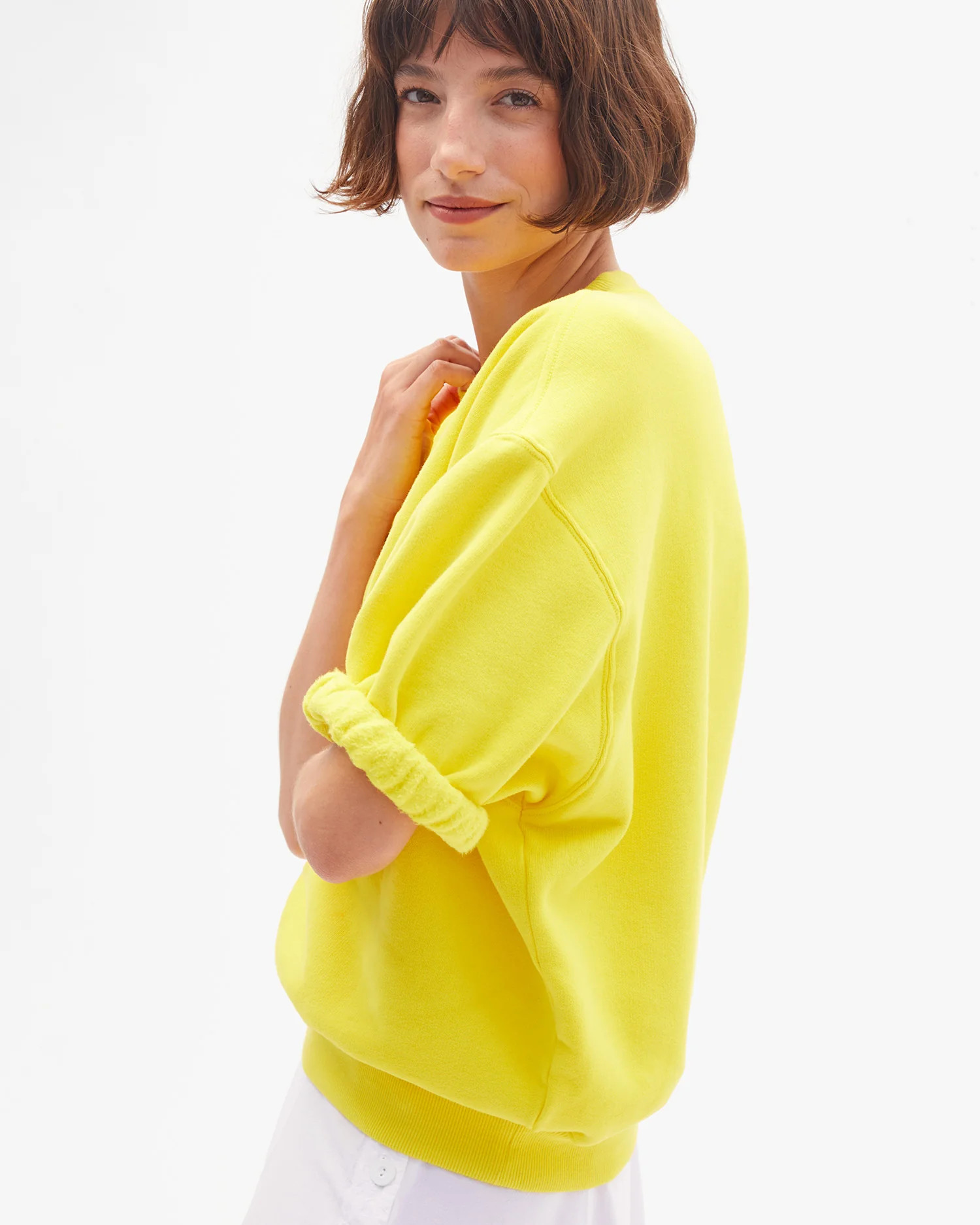 Short Sleeve Oversized Sweatshirt | Clare V.