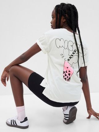 GapKids | Disney 100% Organic Cotton Mickey Mouse Graphic Tunic T-Shirt | Gap (US)