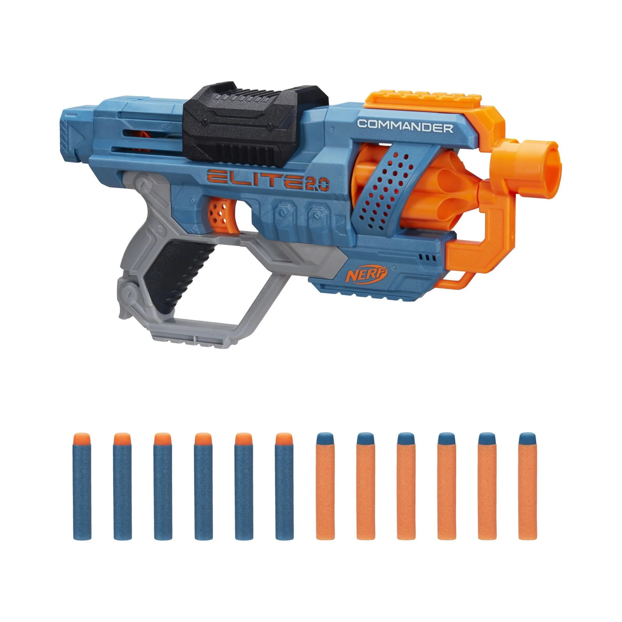 Nerf Elite 2.0 Commander RD-6 Blaster, 12 Official Nerf Darts, 6-Dart Rotating Drum, Built-In Cus... | Walmart (US)