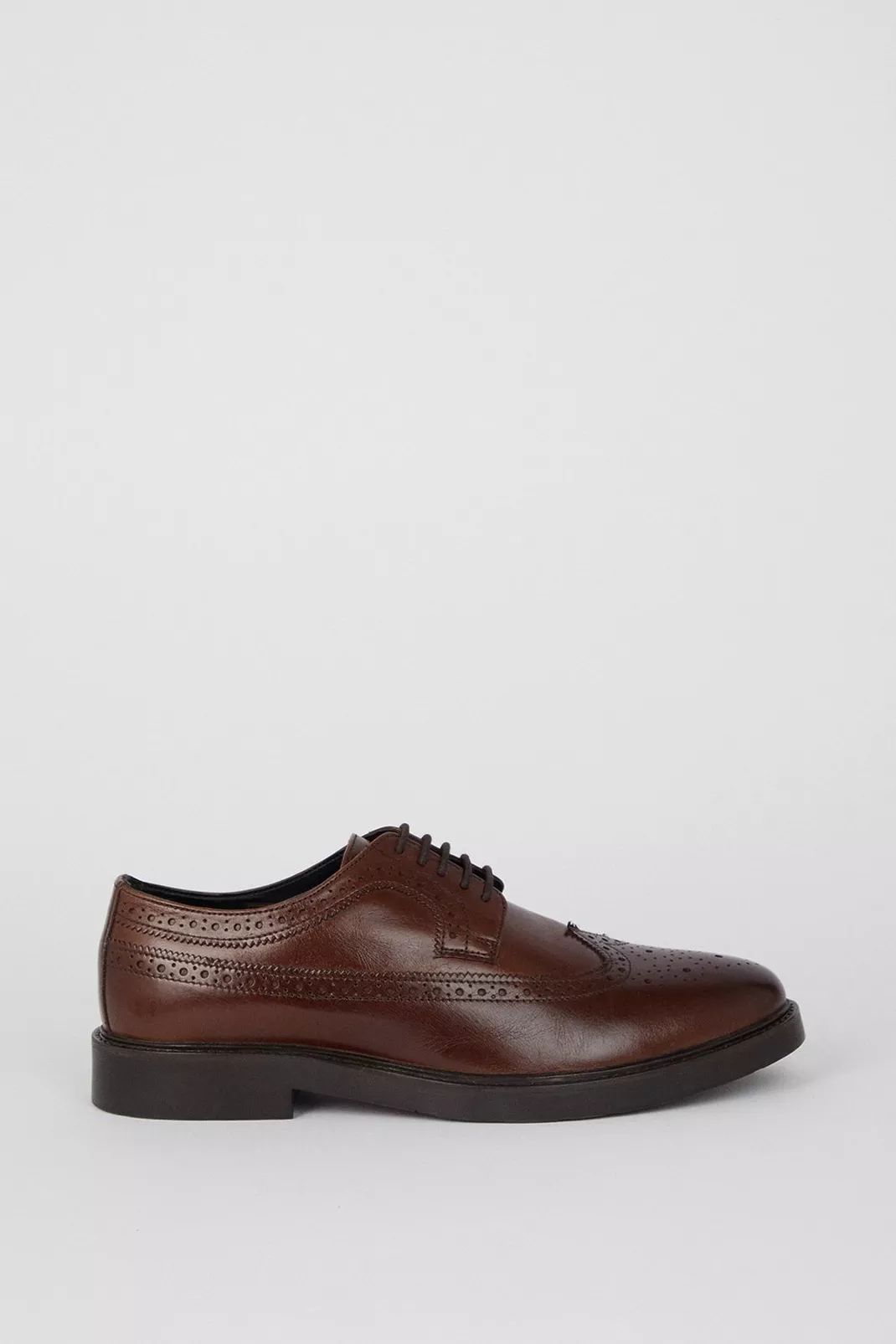 Buy Brown Smart Leather Derby Brogue Shoes for GBP 75.00 | Burton UK | Burton UK