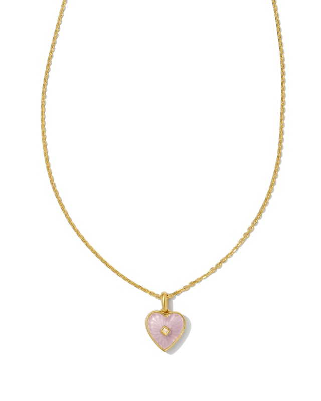 Adalynn 18k Gold Vermeil Heart Pendant Necklace in Phosphosiderite | Kendra Scott | Kendra Scott