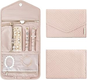 BAGSMART Travel Jewelry Organizer Roll Foldable Jewelry Case for Journey-Rings, Necklaces, Bracel... | Amazon (US)