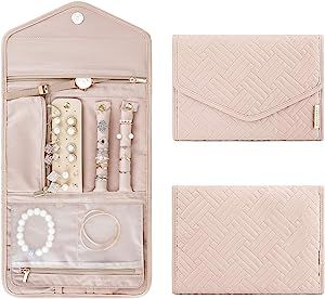 BAGSMART Travel Jewelry Organizer Roll Foldable Jewelry Case for Journey-Rings, Necklaces, Bracel... | Amazon (US)