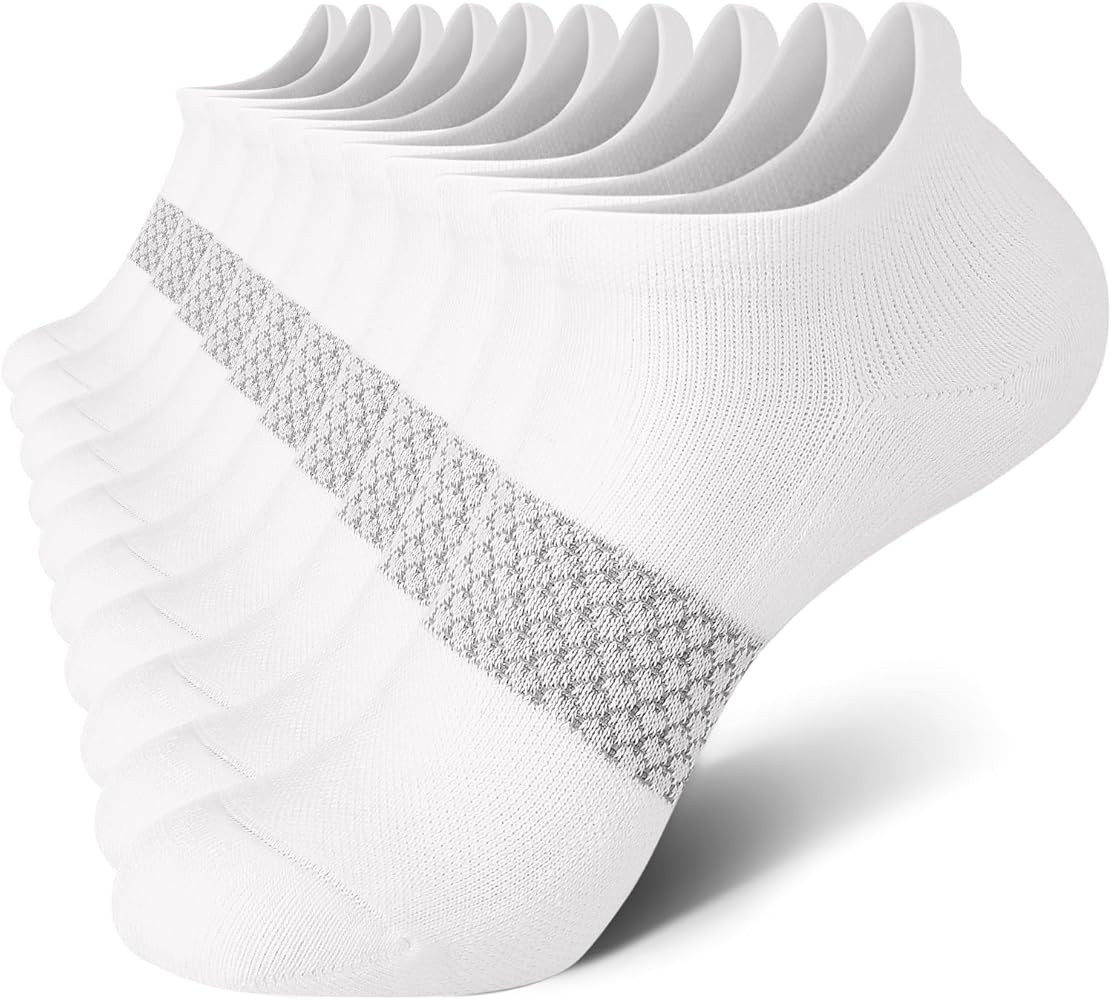 CS CELERSPORT 5 Pairs Women's Ankle Running Socks Cushioned Athletic Sport Socks with Tab | Amazon (US)