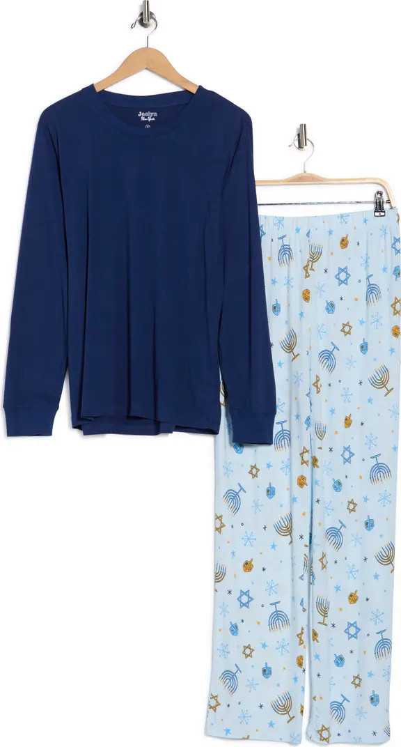 JACLYN Dad Matching Family Hanukkah Print Shirt & Pants Pajamas | Nordstromrack | Nordstrom Rack