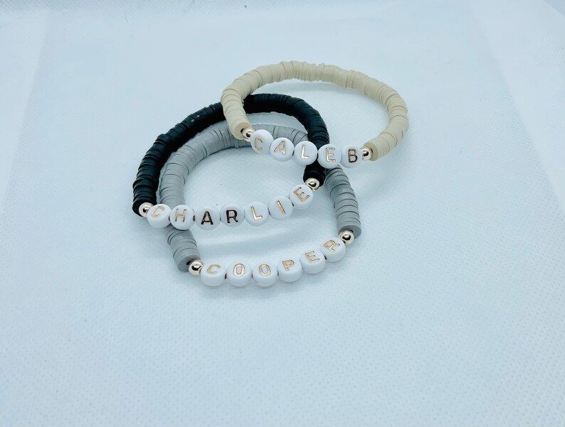 Name Bracelet, Heishi Bracelet, Personalized Jewelry, Mama Gift, Mama Bracelet, Customized, Mom B... | Etsy (US)