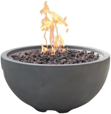 Nantucket Concrete Fire Pit 26" x 26" Patio Firepit Includes Lava Rocks Modern Fire Pits & Outdoo... | Amazon (US)