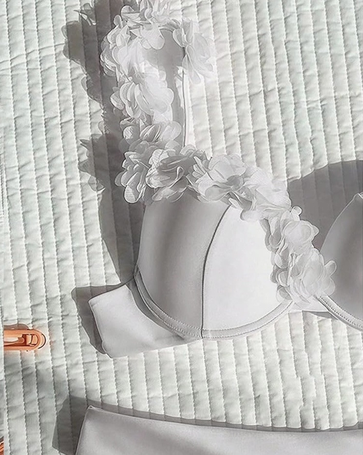 Two Piece Floral Bikini 
🤍
Love how feminine this bikini is, would be perfect for a honeymoon, Vacation or go out and win a bikini contest! I’d wear it to my community pool, too pretty not to show off.

#LTKSwim #LTKSaleAlert #LTKWedding