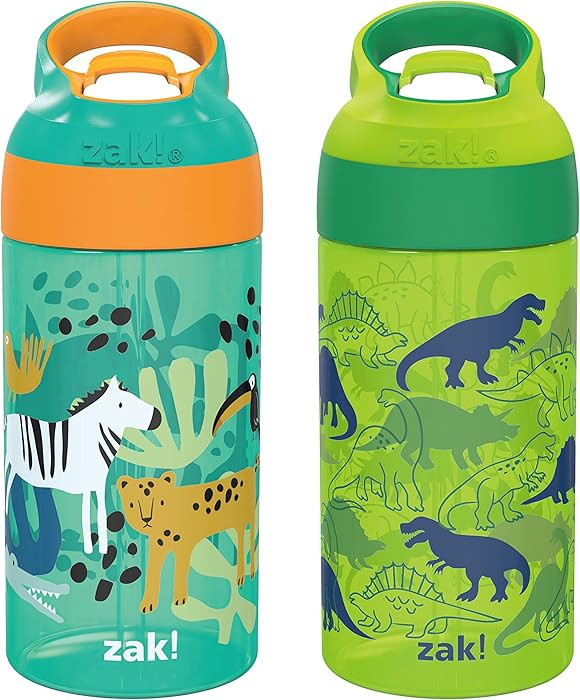 Zak Designs 16oz Riverside Kids Water Bottle with Spout Cover and Built-in Carrying Loop, Made of... | Amazon (US)