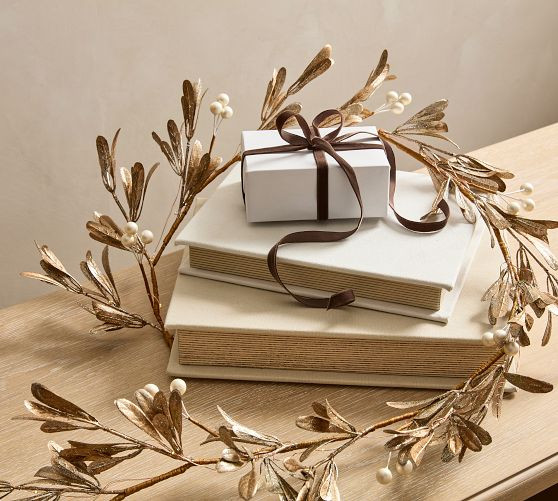 Lit Golden Leaf Garland | Pottery Barn (US)