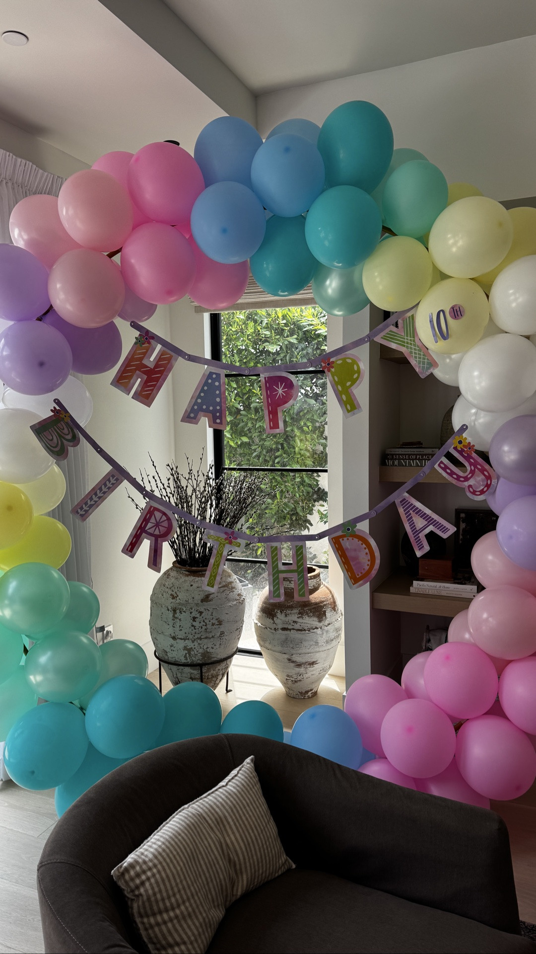 We bought one of these years ago and have used it every year for our kids birthday parties. It’s so easy to make a balloon arch. Just buy the plastic attachments that I also linked.