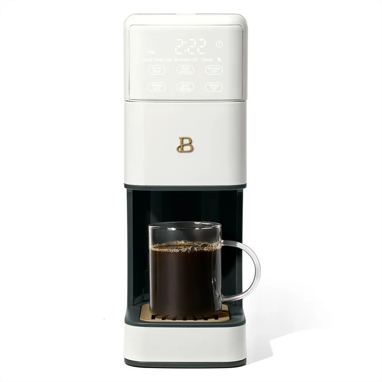 Beautiful Perfect Grind™ Programmable Single Serve Coffee Maker, White Icing by Drew Barrymore | Walmart (US)