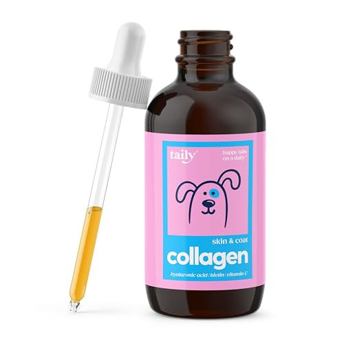 Skin and Coat Supplement for Dogs, Cats | Taily Liquid Collagen for Dogs | Itch Relief for Dogs with Allergies, with Grass Fed Collagen, Biotin, Vitamin C and Hyaluronic Acid | Made in USA | Amazon (US)