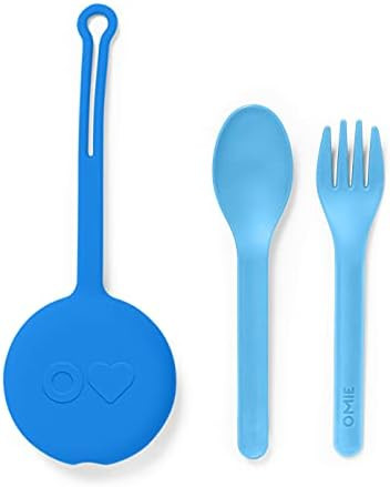 OmieBox Kids Utensils Set with Case - 2 Piece Plastic, Reusable Fork and Spoon Silverware with Po... | Amazon (US)