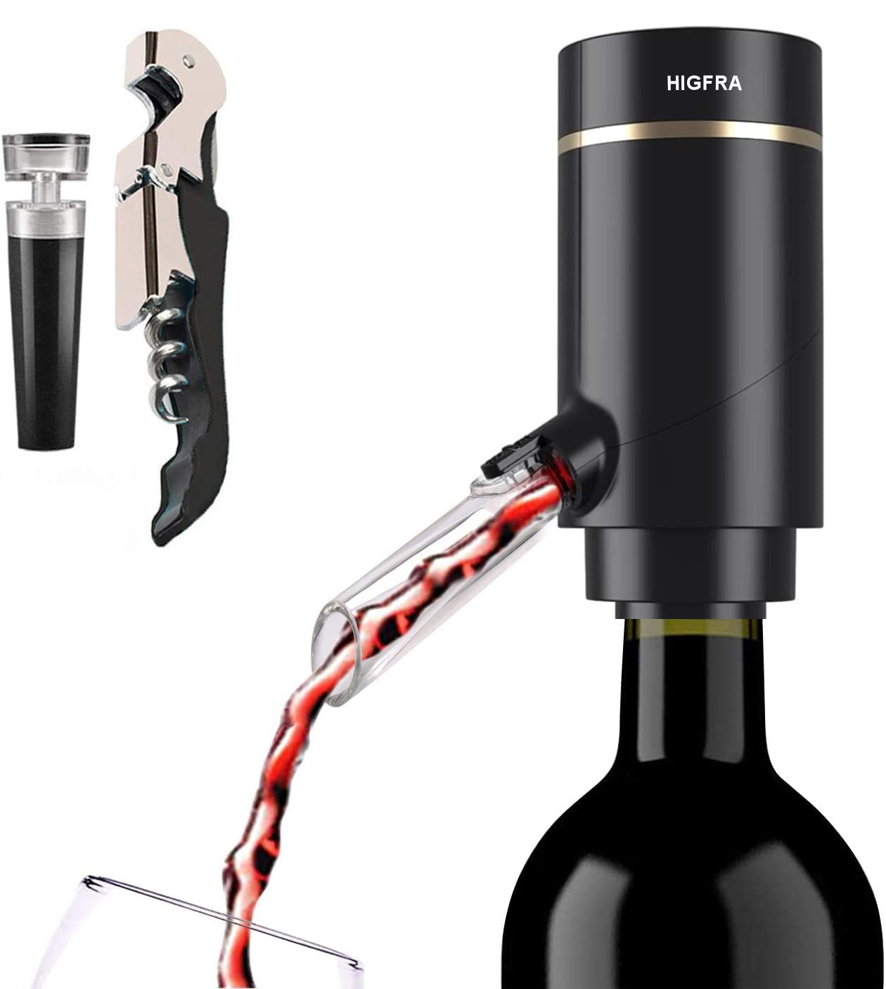 Electric Wine Aerator, Wine Dispenser Pump, Automatic Wine Pourer, Instant Wine Decanter, One-Tou... | Amazon (US)