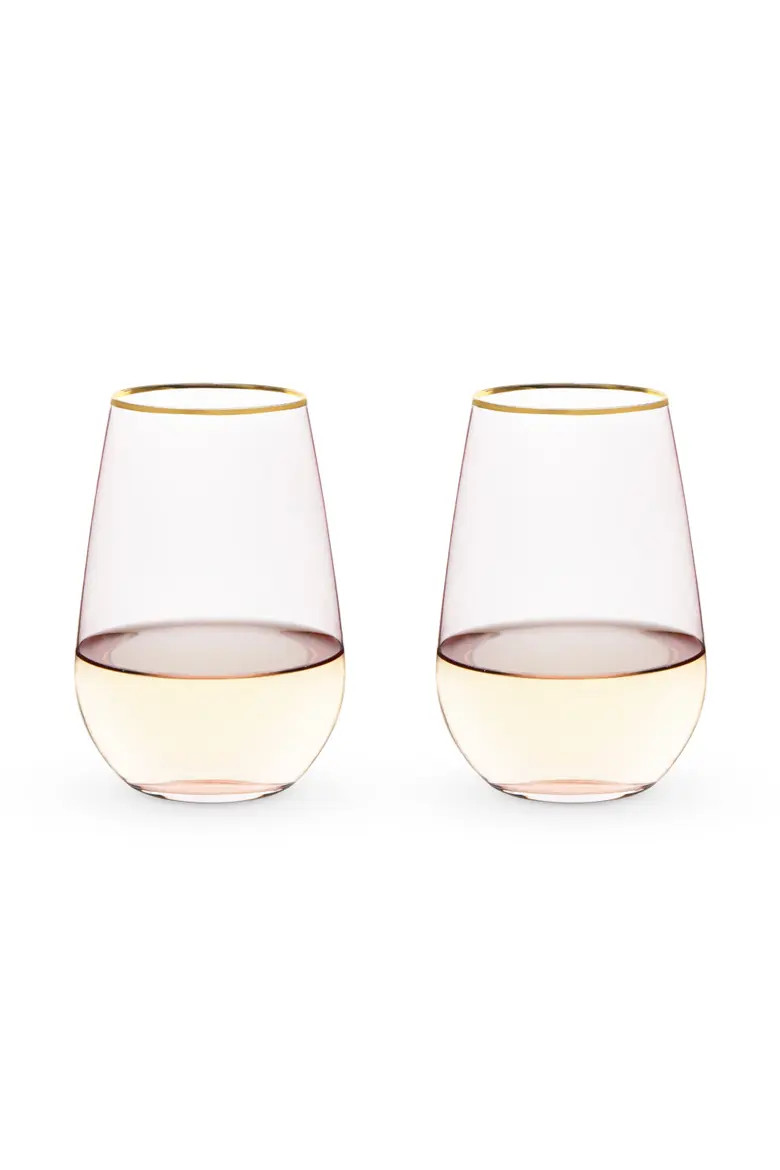 Rose Crystal Stemless Wine Glasses Set of 2 | Nordstrom | Nordstrom
