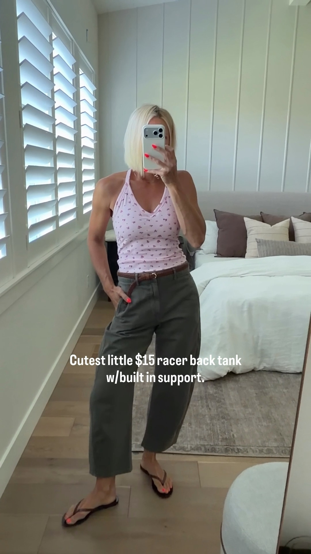 Cutest little floral print racer back tank top with built in support & light padding. Easy throw on and go for summer. Fits tts, wearing a medium

#LTKootd #LTKmomlife #LTKOver40