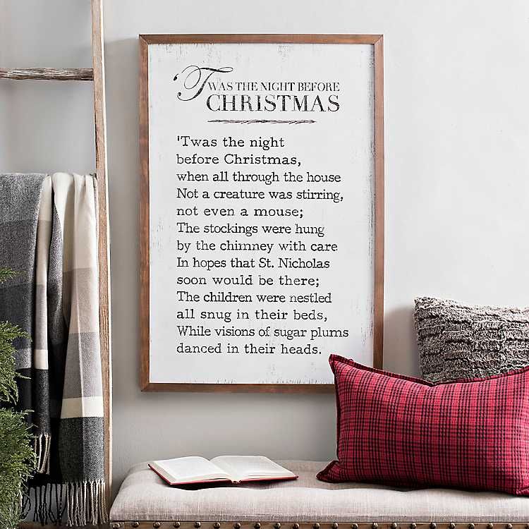 New! Twas The Night Before Christmas Plaque | Kirkland's Home