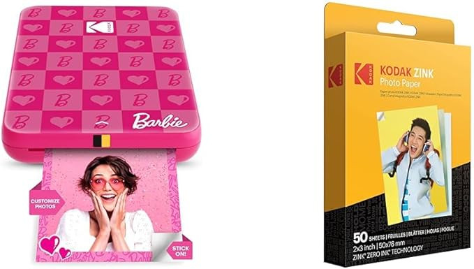 KODAK Barbie x Step Slim Wireless Instant Portable Photo Mobile Printer 2"x3" Premium Photo Paper... | Amazon (US)